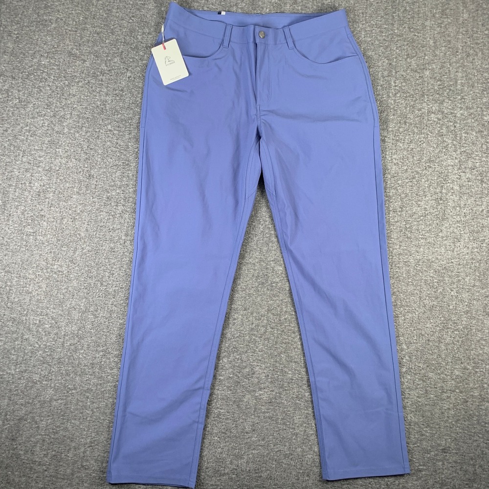 Rhoback Delta Performance Pants Men 36x32 Blue Golf Coastal Blue NEW